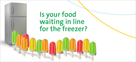 Is your food waiting in line for the freezer?